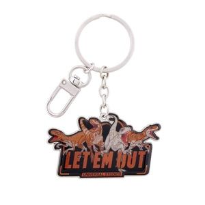Universal Studios Jurassic World Malta "LET EM OUT" Keychain